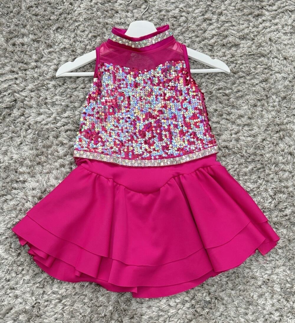 Weissman Showtime Girls Night Out Pink Dance Costume Recital Dress XL Child